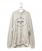 PRADAプラダ）の古着「ロゴ刺繍パーカー」｜ベージュ