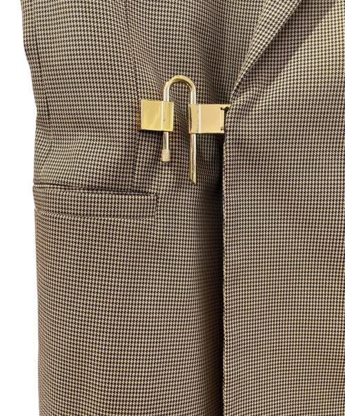 GIVENCHY（ジバンシィ）GIVENCHY (ジバンシィ) 千鳥柄パドロックテーラードジャケット ベージュ サイズ:44の古着・服飾アイテム