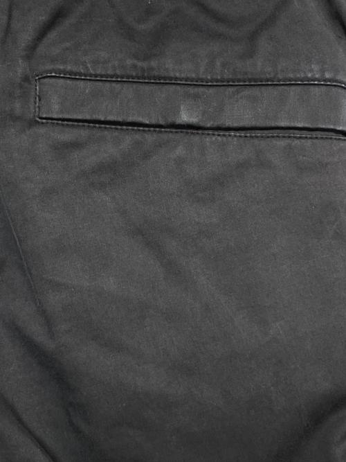 STONE ISLAND（ストーンアイランド）STONE ISLAND (ストーンアイランド) ガーメントダイコットンウールシャーリングテーパードカーゴパンツ ブラック サイズ:30の古着・服飾アイテム