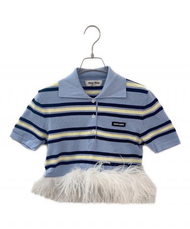 中古・古着通販】MIU MIU (ミュウミュウ) Silk And Cotton Knit Polo