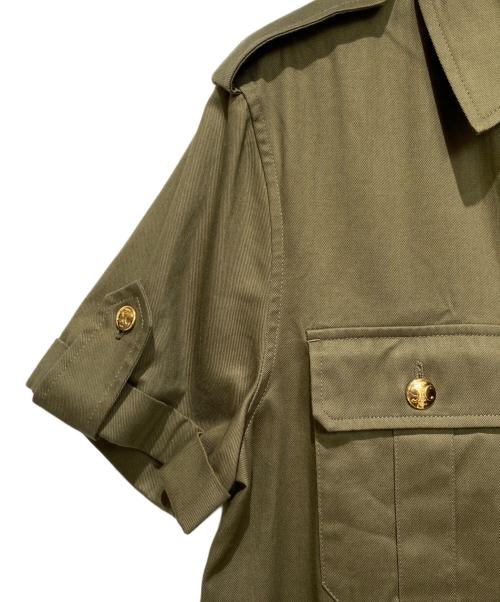 CELINE（セリーヌ）CELINE (セリーヌ) ミリタリーポケットシャツワンピース カーキ サイズ:40の古着・服飾アイテム