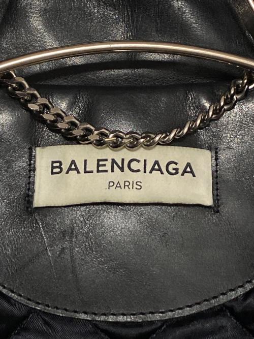BALENCIAGA（バレンシアガ）BALENCIAGA (バレンシアガ) SWING TOP LEATHER JACKET ブラック サイズ:40の古着・服飾アイテム