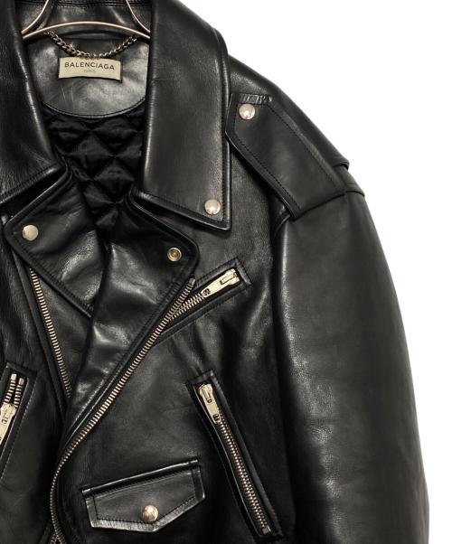 BALENCIAGA（バレンシアガ）BALENCIAGA (バレンシアガ) SWING TOP LEATHER JACKET ブラック サイズ:40の古着・服飾アイテム