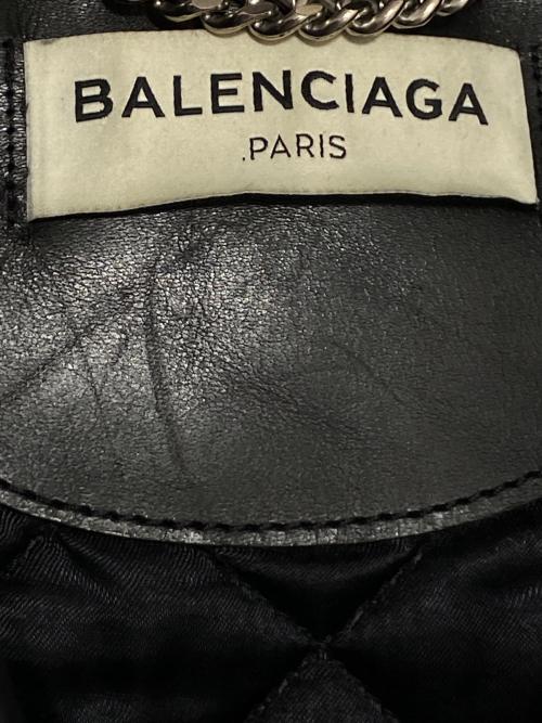 BALENCIAGA（バレンシアガ）BALENCIAGA (バレンシアガ) SWING TOP LEATHER JACKET ブラック サイズ:40の古着・服飾アイテム