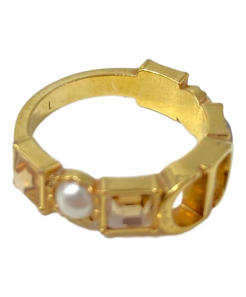 Christian Dior（クリスチャン ディオール）Christian Dior (クリスチャン ディオール) パールリング ゴールド サイズ:14号の古着・服飾アイテム