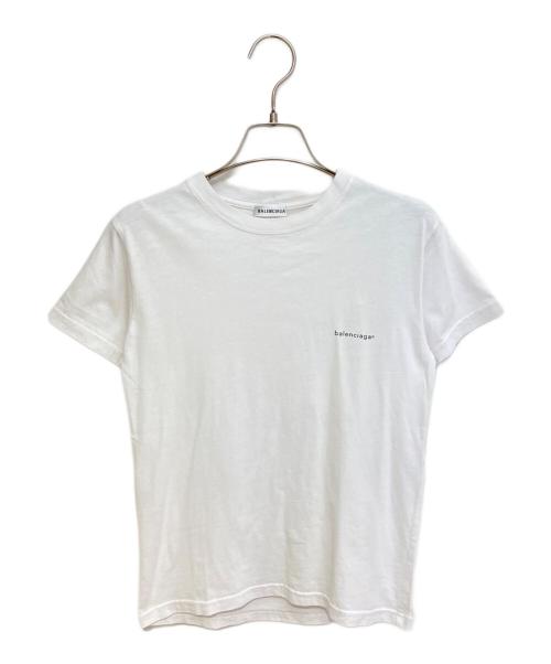 BALENCIAGA（バレンシアガ）BALENCIAGA (バレンシアガ) ロゴクルーネック Tシャツ ホワイト サイズ:Sの古着・服飾アイテム