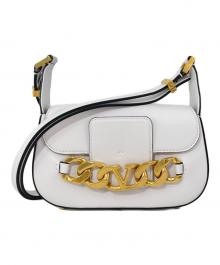 VALENTINO GARAVANI（ヴァレンティノ・ガラヴァーニ）の古着「VLogo Chain Bag/Vロゴチェーンショルダーバッグ」｜ホワイト