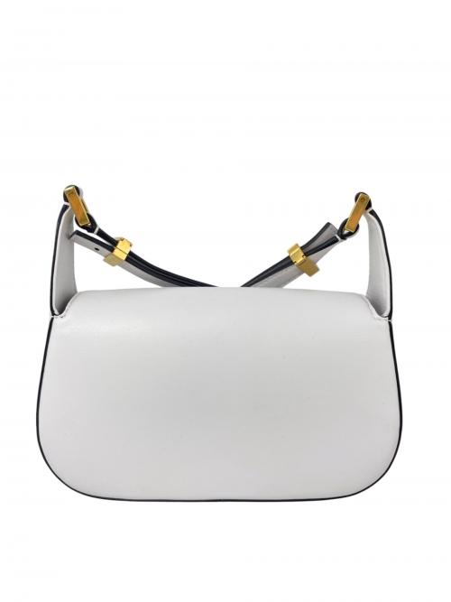 VALENTINO GARAVANI（ヴァレンティノ・ガラヴァーニ）VALENTINO GARAVANI (ヴァレンティノ・ガラヴァーニ) VLogo Chain Bag/Vロゴチェーンショルダーバッグ ホワイトの古着・服飾アイテム