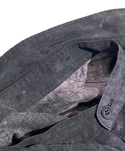 Yohji Yamamoto pour homme（ヨウジヤマモト プールオム）Yohji Yamamoto pour homme (ヨウジヤマモト プールオム) プリント脇マチB ロングシャツ ブラック サイズ:3の古着・服飾アイテム