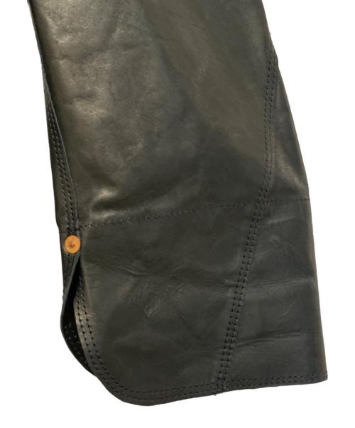 JUNYA WATANABE MAN（ジュンヤワタナベマン）JUNYA WATANABE MAN (ジュンヤワタナベマン) LEVI'S (リーバイス) Wネームレザージャケット ブラック サイズ:Sの古着・服飾アイテム