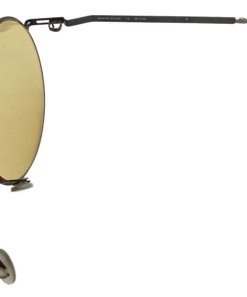 MYKITA STUDIO（マイキータスタジオ）MYKITA STUDIO (マイキータスタジオ) サングラス ブラック×イエロー サイズ:56□22の古着・服飾アイテム