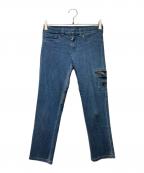 PRADAプラダ）の古着「三角プレートストレッチデニムパンツ」｜インディゴ