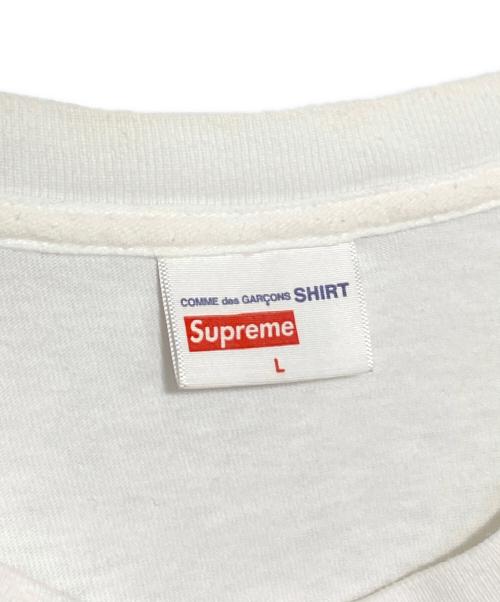 SUPREME（シュプリーム）SUPREME (シュプリーム) COMME des GARCONS SHIRT (コムデギャルソンシャツ) Box Logo Tee ホワイト サイズ:Lの古着・服飾アイテム