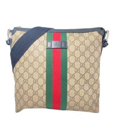 GUCCI GGスプリーム クーリエ シ エリーライン⚠️説明読んでください 中古・古着通販】GUCCI (グッチ) GGスプリームシェリーライン