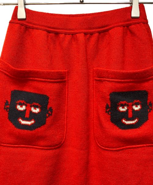 FENDI（フェンディ）FENDI (フェンディ) ニットスカート レッド サイズ:40の古着・服飾アイテム