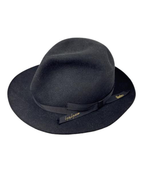 Yohji Yamamoto pour homme（ヨウジヤマモト プールオム）Yohji Yamamoto pour homme (ヨウジヤマモト プールオム) BORSALINO (ボルサリーノ) ボルサリーノ ローラーハット ブラック サイズ:61の古着・服飾アイテム
