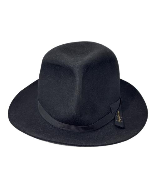 Yohji Yamamoto pour homme（ヨウジヤマモト プールオム）Yohji Yamamoto pour homme (ヨウジヤマモト プールオム) BORSALINO (ボルサリーノ) ボルサリーノ ローラーハット ブラック サイズ:61の古着・服飾アイテム