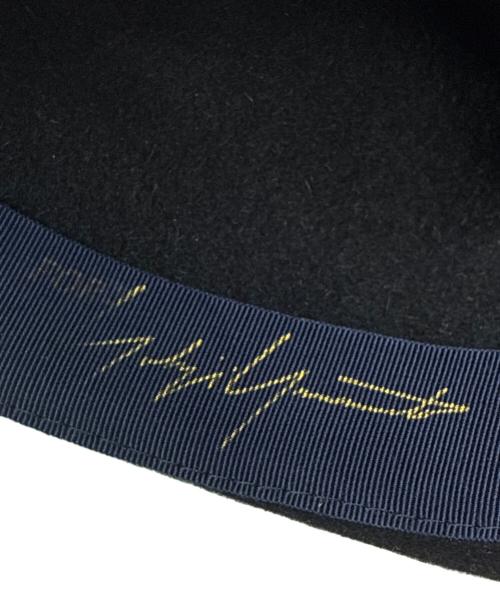 Yohji Yamamoto pour homme（ヨウジヤマモト プールオム）Yohji Yamamoto pour homme (ヨウジヤマモト プールオム) BORSALINO (ボルサリーノ) ボルサリーノ ローラーハット ブラック サイズ:61の古着・服飾アイテム