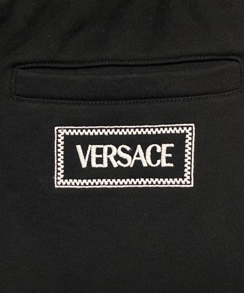 VERSACE（ヴェルサーチェ）VERSACE (ヴェルサーチェ) ロゴ スウェットパンツ ブラック サイズ:Mの古着・服飾アイテム