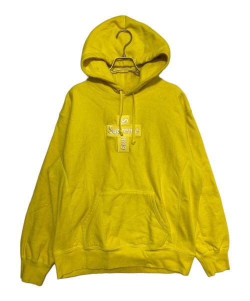 SUPREME（シュプリーム）SUPREME (シュプリーム) Cross Box Logo Hooded Sweatshirt イエロー サイズ:Mの古着・服飾アイテム