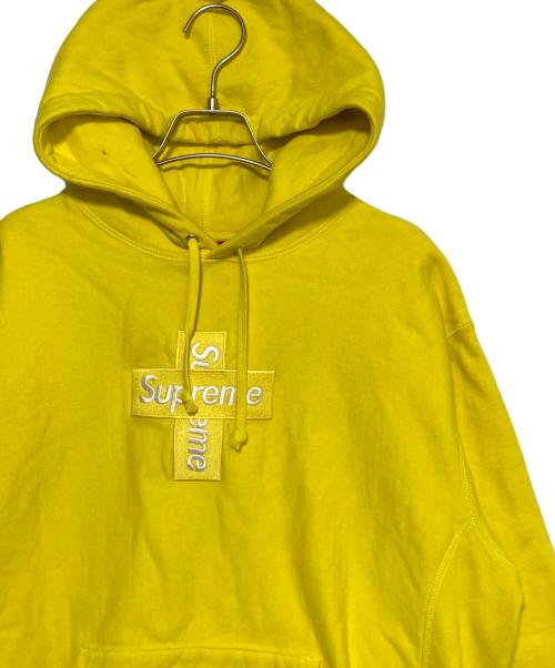 SUPREME（シュプリーム）SUPREME (シュプリーム) Cross Box Logo Hooded Sweatshirt イエロー サイズ:Mの古着・服飾アイテム