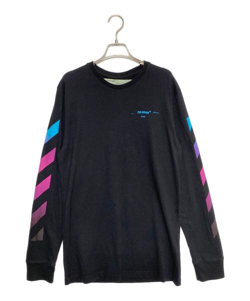 OFFWHITE（オフホワイト）OFFWHITE (オフホワイト) グラデーションアローロゴTシャツ ブラック サイズ:Lの古着・服飾アイテム