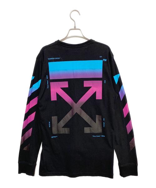 OFFWHITE（オフホワイト）OFFWHITE (オフホワイト) グラデーションアローロゴTシャツ ブラック サイズ:Lの古着・服飾アイテム