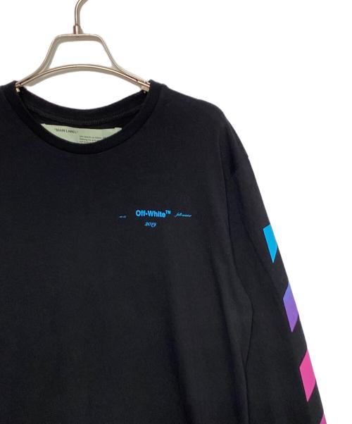 OFFWHITE（オフホワイト）OFFWHITE (オフホワイト) グラデーションアローロゴTシャツ ブラック サイズ:Lの古着・服飾アイテム