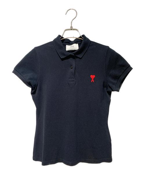 ami（アミ）ami (アミ) ハートロゴポロシャツ ブラック サイズ:Mの古着・服飾アイテム