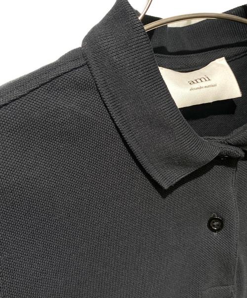 ami（アミ）ami (アミ) ハートロゴポロシャツ ブラック サイズ:Mの古着・服飾アイテム