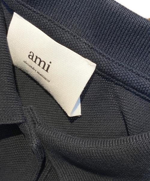 ami（アミ）ami (アミ) ハートロゴポロシャツ ブラック サイズ:Mの古着・服飾アイテム