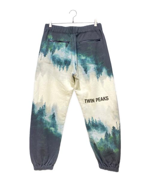UNDERCOVER（アンダーカバー）UNDERCOVER (アンダーカバー) 24AW TWIN PEAKS 総柄スウェットパンツ グリーン×ホワイト サイズ:3の古着・服飾アイテム