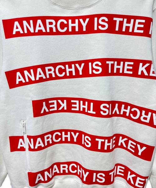UNDERCOVER（アンダーカバー）UNDERCOVER (アンダーカバー) 24AW ANARCHY IS THE KEY クルーネック ジップポケット スウェット ホワイト サイズ:2の古着・服飾アイテム