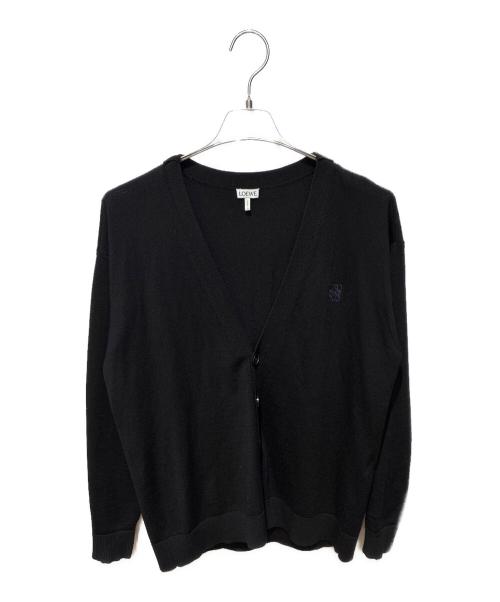 LOEWE（ロエベ）LOEWE (ロエベ) アナグラム刺繍カーディガン ブラック サイズ:XSの古着・服飾アイテム