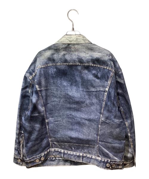 eYe COMME des GARCONS JUNYAWATANABE MAN（アイ コム デ ギャルソン ジュンヤ ワタナベ マン）eYe COMME des GARCONS JUNYAWATANABE MAN LEVI'S BerBerJin (ベンベルジン) 25SS 綿ツイル インクジェットプリント Levi’s Wネーム BerBerJin ブルー サイズ:XSの古着・服飾アイテム