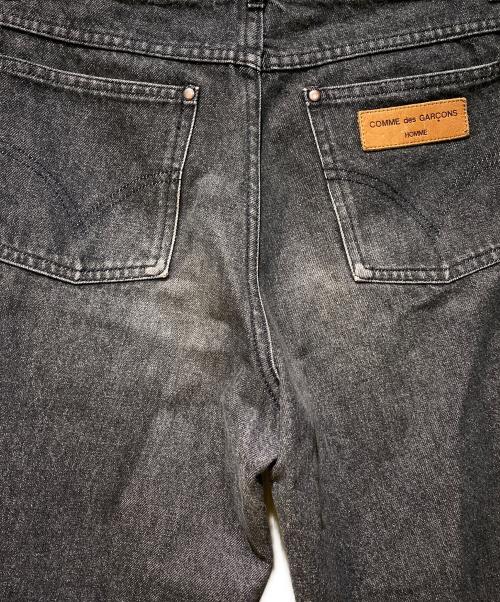 COMME des GARCONS HOMME（コムデギャルソン オム）COMME des GARCONS HOMME (コムデギャルソン オム) ロゴパッチデニムパンツ ブラック サイズ:Sの古着・服飾アイテム