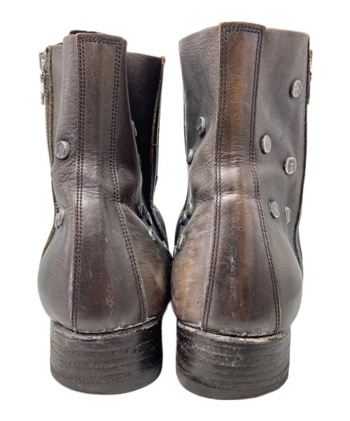 MIHARA YASUHIRO（ミハラヤスヒロ）MIHARA YASUHIRO (ミハラヤスヒロ) スタッズブーツ ブラウン サイズ:26の古着・服飾アイテム