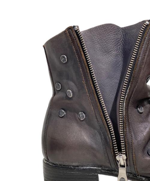 MIHARA YASUHIRO（ミハラヤスヒロ）MIHARA YASUHIRO (ミハラヤスヒロ) スタッズブーツ ブラウン サイズ:26の古着・服飾アイテム