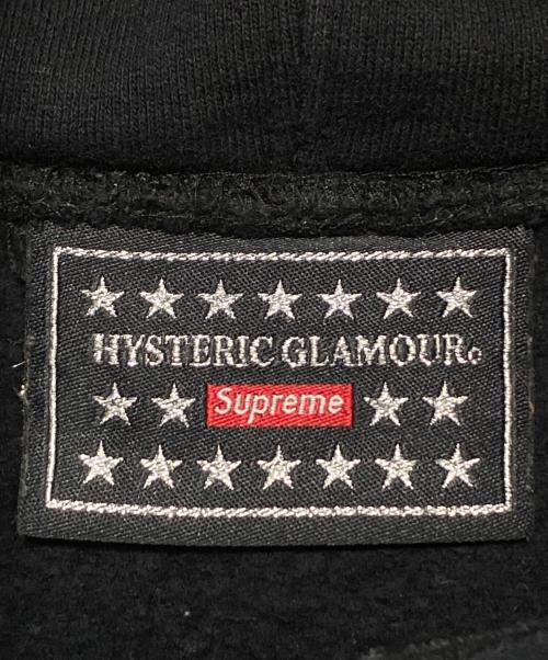 SUPREME（シュプリーム）SUPREME (シュプリーム) Hysteric Glamour (ヒステリックグラマー) HOODED SWEATSHIRT ブラック サイズ:Mの古着・服飾アイテム