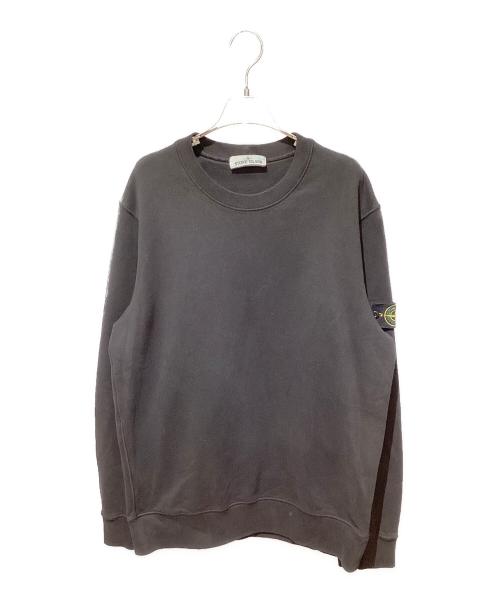 STONE ISLAND（ストーンアイランド）STONE ISLAND (ストーンアイランド) ワッペンロゴスウェット ブラック サイズ:Lの古着・服飾アイテム