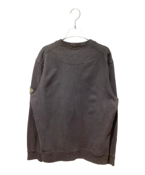 STONE ISLAND（ストーンアイランド）STONE ISLAND (ストーンアイランド) ワッペンロゴスウェット ブラック サイズ:Lの古着・服飾アイテム
