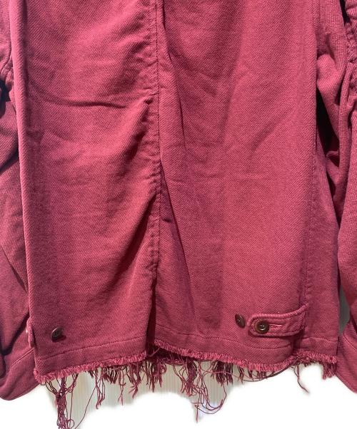UNDERCOVER（アンダーカバー）UNDERCOVER (アンダーカバー) 裾タチキリジャケット レッド サイズ:4の古着・服飾アイテム