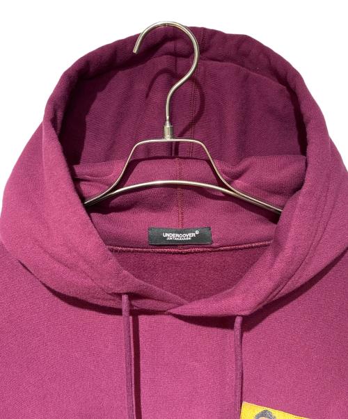 UNDERCOVER（アンダーカバー）UNDERCOVER (アンダーカバー) 24AW TWIN PEAKS 脇リブZIPタタキフーディー TPJQパッチ ワインレッド サイズ:3の古着・服飾アイテム