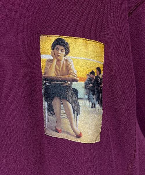 UNDERCOVER（アンダーカバー）UNDERCOVER (アンダーカバー) 24AW TWIN PEAKS 脇リブZIPタタキフーディー TPJQパッチ ワインレッド サイズ:3の古着・服飾アイテム