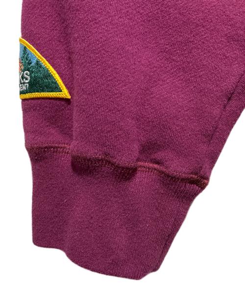 UNDERCOVER（アンダーカバー）UNDERCOVER (アンダーカバー) 24AW TWIN PEAKS 脇リブZIPタタキフーディー TPJQパッチ ワインレッド サイズ:3の古着・服飾アイテム