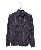 COMME des GARCONS HOMMEコムデギャルソン オム）の古着「フランネルチェックシャツ」｜ブラック