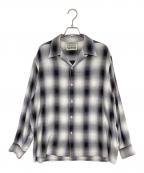 WACKO MARIAワコマリア）の古着「オンブレチェックシャツ」｜ブラック×パープル