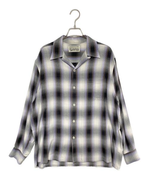 WACKO MARIA（ワコマリア）WACKO MARIA (ワコマリア) オンブレチェックシャツ ブラック×パープル サイズ:Lの古着・服飾アイテム