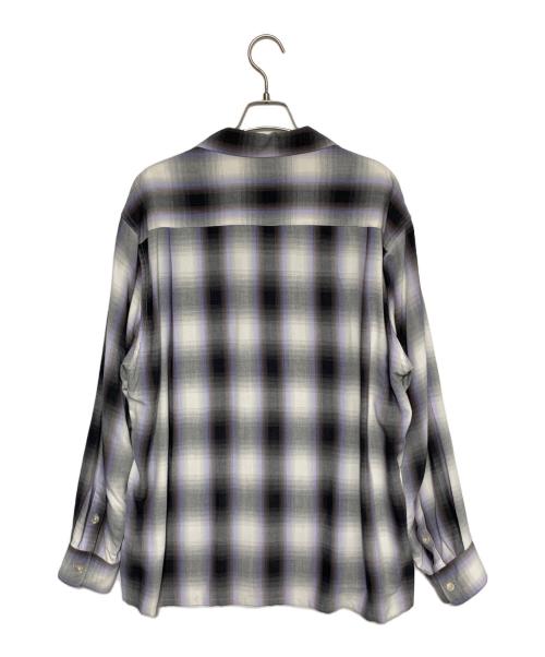 WACKO MARIA（ワコマリア）WACKO MARIA (ワコマリア) オンブレチェックシャツ ブラック×パープル サイズ:Lの古着・服飾アイテム