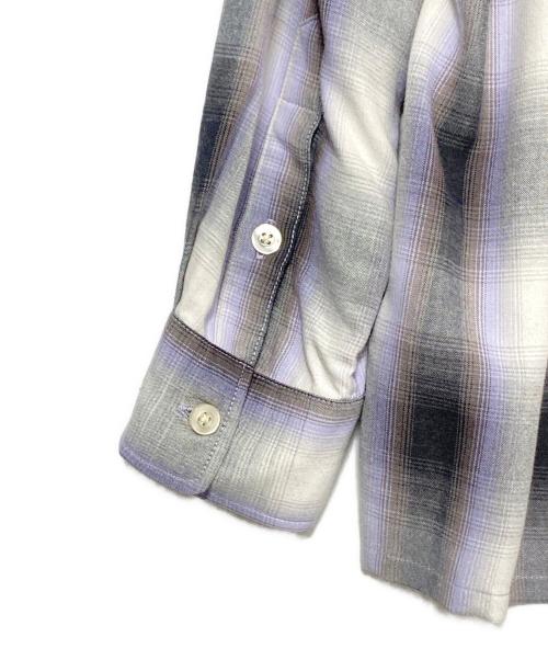 WACKO MARIA（ワコマリア）WACKO MARIA (ワコマリア) オンブレチェックシャツ ブラック×パープル サイズ:Lの古着・服飾アイテム